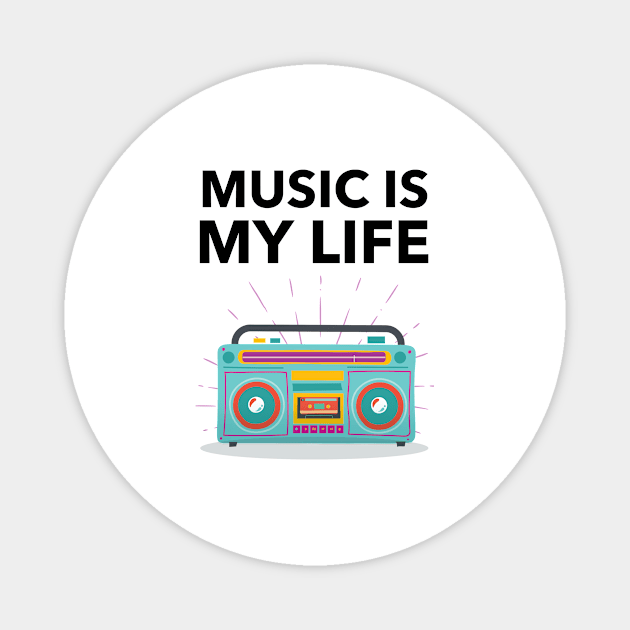 Music Is My Life Magnet by Jitesh Kundra